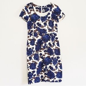 Boden Silk & Linen Floral Shift Dress